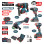 BORMANN Pro BBP5438X44T4CA Σετ Brushless Μπαταρίας,Δραπαν/βιδο,Γωνιακός Τροχός,Πνευματικό & Μπουλ/δο 085751