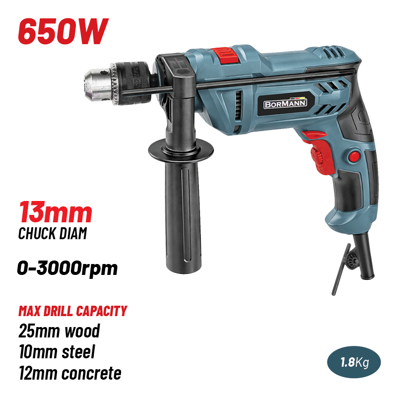 BORMANN Pro BID6510 Δράπανο Κρουστικό 650W, 0-3000rpm,Τσοκ 13mm 023180