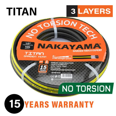 NAKAYAMA PRO GH6200 Λάστιχο Τitan 3 Επιστρώσεις 25m,1/2 019305