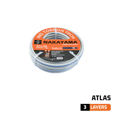 NAKAYAMA GH4100 Λάστιχο Atlas 3 Επιστρώσεις 15m 1/2'' 024002