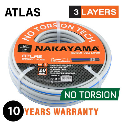 NAKAYAMA GH4500 Λάστιχο Atlas 3 Επιστρώσεις 25m 5/8'' 024040
