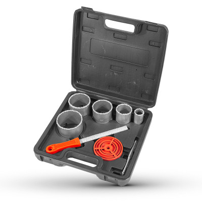 BORMANN Pro BHT4580 Σετ Ποτηροτρύπανα Δομικών Υλικών Καρβιδίου, 8τεμ, 33-83mm 055044