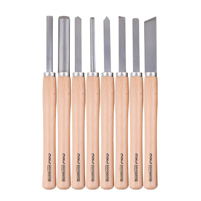 BORMANN Pro BHT7849 Σετ Σκαρπέλα με Ξύλινη Βάση (Ξυλογλυπτικής) 8 τμχ 075301