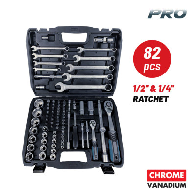 BORMANN Pro BHT5120 Σετ Καρυδάκια 1/4'' & 1/2'' με Καστάνια και Γερμανοπολύγωνα 077800
