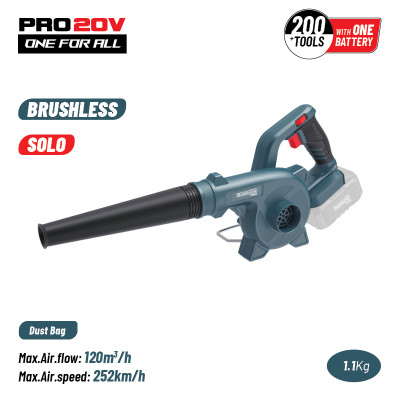 BORMANN Pro BBP5365 Φυσητήρας-Αναρροφητήρας Μπαταρίας 20V,Li-Ion,Ταχύτητα Αέρα 252km/h,SOLO 084419