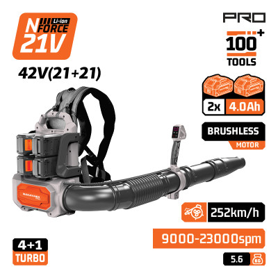 NAKAYAMA Pro EC1723X44 Φυσητήρας Πλάτης Βrushless Μπαταρίας 42V,Li-Ion,2x4.0Ah,252km/h 085379