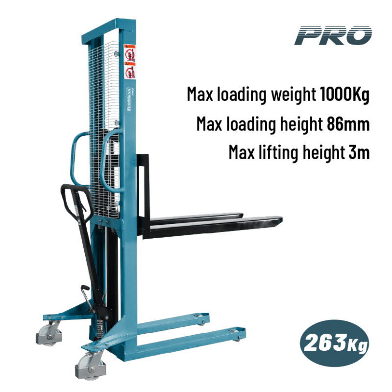 BORMANN Pro BWR5531 Περονοφόρο Χειροκίνητο Ανύψωσης 1Ton, Ύψος Ανύψωσης 3.0m 085652