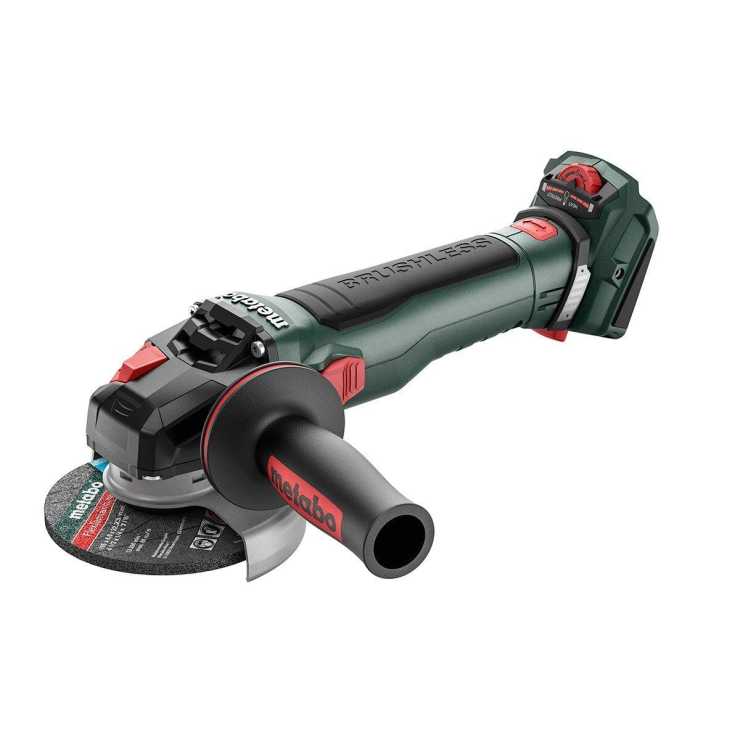 METABO 18 VOLT ΡΥΘΜΙΖΟΜΕΝΟΣ ΓΩΝΙΑΚΟΣ ΤΡΟΧΟΣ ΜΠΑΤΑΡΙΑΣ WVB 18 LT BL 11-125 QUICK INOX SOLO 613091850