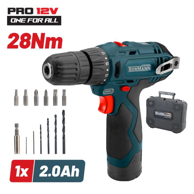 BORMANN ΔΡΑΠΑΝΟΚΑΤΣΑΒΙΔΟ ΜΠΑΤΑΡΙΑΣ 12V Li-Ion ΒΑΛΙΤΣΑ ΜΕ ΕΞΑΡΤΗΜΑΤΑ  050964