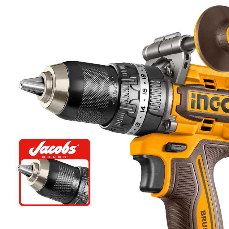 Ingco Κρουστικό Δραπανοκατσάβιδο Compact Μπαταρίας 20V Li-Ion SOLO 96Nm με Jacobs Τσοκ CIDLI209685