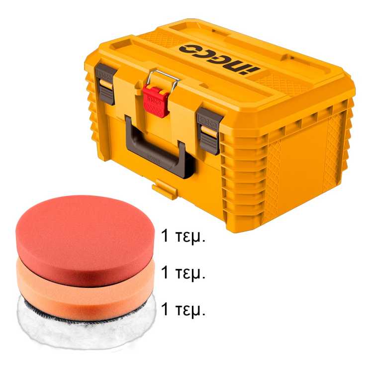 INGCO Αλοιφαδόρος Μπαταρίας 42V Li-Ion Φ 180mm +Εργαλειοθήκη Βαθιά 19" APLI42182E