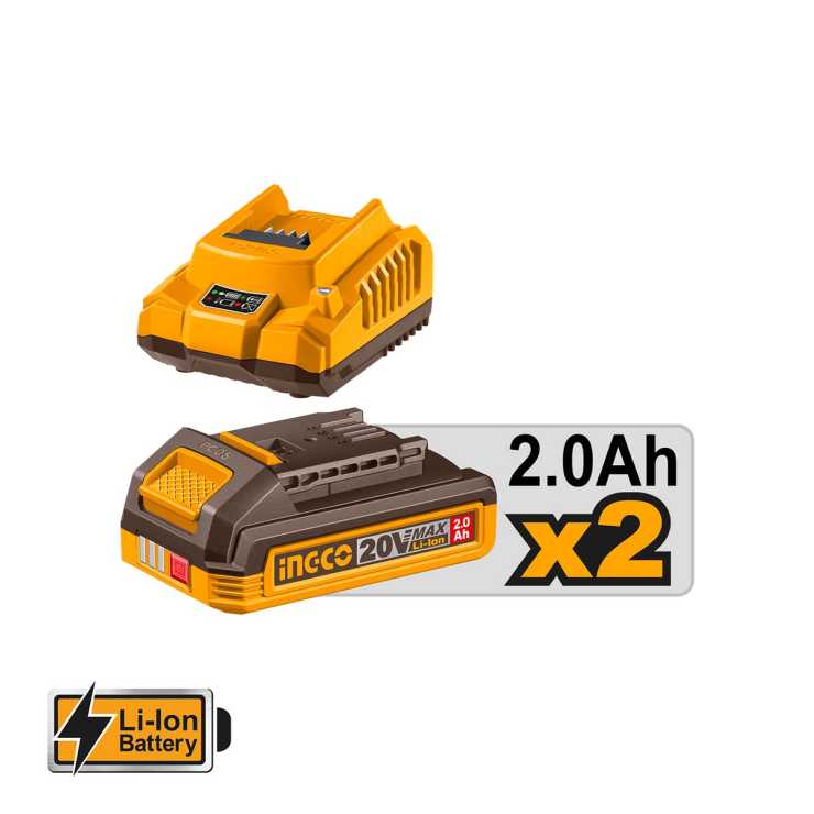 INGCO Παλμικό Γωνιακό Κατσαβίδι 1/4" Hex Μπαταρίας 20V Li-Ion 80Nm CAIRLI208E