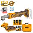 INGCO Μπουλονόκλειδο Γωνιακό 3/8" Μπαταρίας 20V Li-Ion 80Nm CAIWLI208E