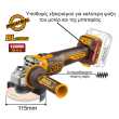 Ingco Εργαλεία Μπαταρίας 20V Li-Ion Σετ 3 τεμ. CKLI202598E