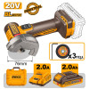 INGCO Μίνι Τροχός Κοπής Μπαταρίας 76mm 20V Li-Ion CAGLI207625E