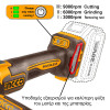 INGCO Γωνιακός Τροχός Μπαταρίας 115mm 20V Li-Ion SOLO CAGLI27153E