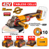 INGCO Γωνιακός Τροχός Μπαταρίας 2600W 230mm 42V Li-Ion CAGLI4260182