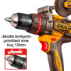 INGCO Κρουστικό Δραπανοκατσάβιδο Compact Μπαταρίας 42V Li-Ion 169Nm με Jacobs Τσοκ, τεχνολογία Tabless Cells CIDLI4216982