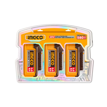 Ingco Μπαταρίες 20V 5.0Ah Li-Ion 3 τεμ. COSLI251198E