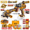 INGCO Εργαλεία Μπαταρίας 20V Li-Ion Σετ 2 τεμ. COSLI260583E