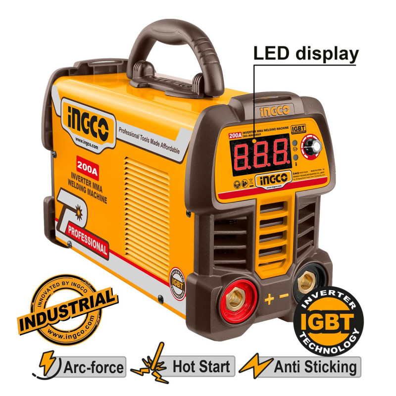 INGCO Ηλεκτροκόλληση Inverter 200Α MMA MMA20069E