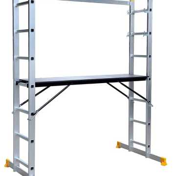 GeHOCK Σκαλωσιά Αλουμινίου Διπλή Αναδιπλούμενη 7 + 7 Σκαλοπάτια 617007