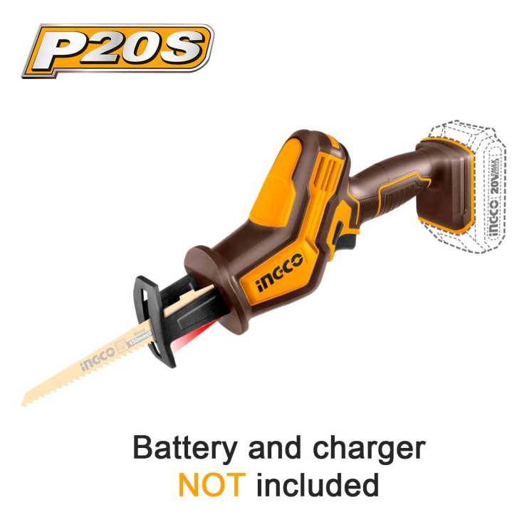 INGCO Σπαθόσεγα Μπαταρίας 20V Li-Ion SOLO CRSLI6508