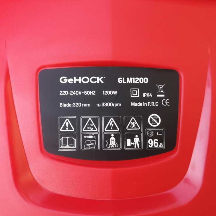 GeHOCK Ηλεκτρική Χλοοκοπτική 1200W GLM1200