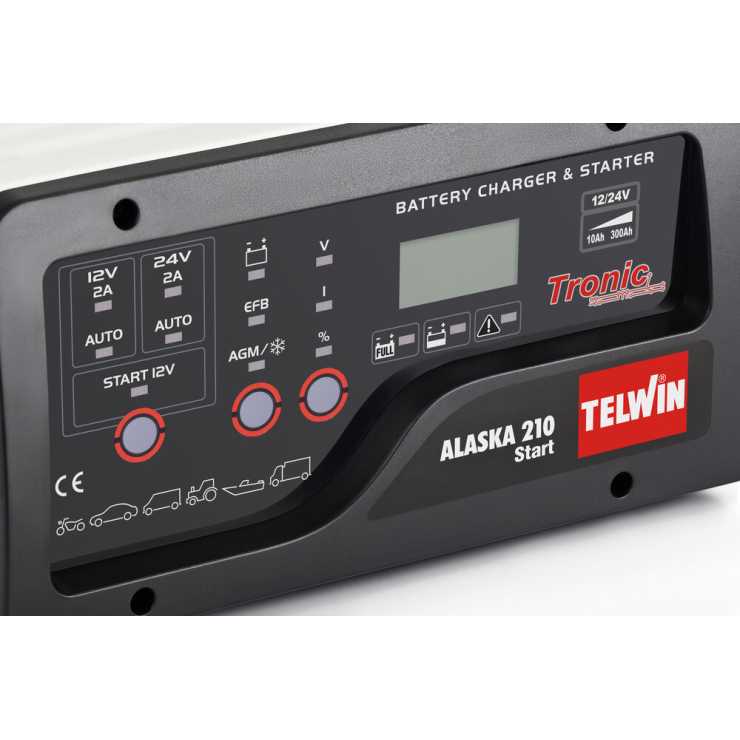 Telwin Ηλεκτρονικός Φορτιστής – Συντηρητής Μπαταριών Alaska 210 Start 807579