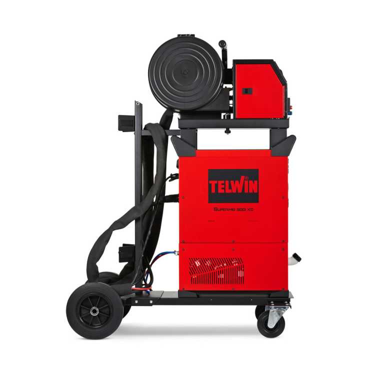 Telwin Inverter Ηλεκτροσυγκόλληση Supermig 500I Xd Pack + Trolley Aqua 816911