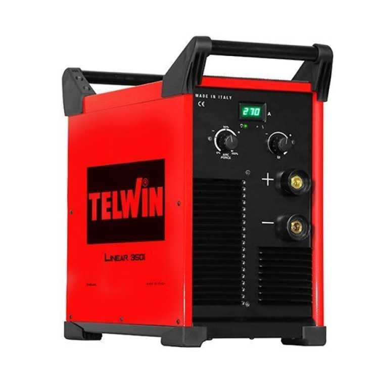 TELWIN Μηχανή συγκόλλησης ηλεκτρόδιου συνεχούς ρεύματος (DC) και TIG με Scratch LINEAR 350I 816181