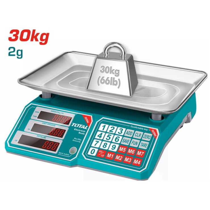 TOTAL ΗΛΕΚΤΡΟΝΙΚΗ ΖΥΓΑΡΙΑ 30Kg (TESA3301)