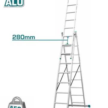 TOTAL ΣΚΑΛΑ ΑΛΟΥΜΙΝΙΟΥ ΕΠΑΓΓΕΛΜΑΤΙΚΗ 3Χ9 ΣΚΑΛΟΠΑΤΙΑ (THLAD03391)