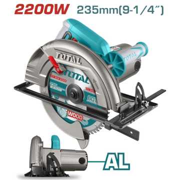 Total Επαγγ. Δισκοπριονο Ξυλου 2.200W - 235Mm (Ts1222356)
