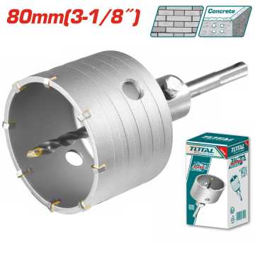 Total Διαμαντοκορωνα Μπετου Sds - Plus  80Mm (Tac430801)