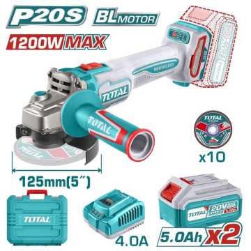 TOTAL ΕΠΑΓΓΕΛΜΑΤΙΚΟ ΣΕΤ ΓΩΝΙΑΚΟΣ ΤΡΟΧΟΣ 125mm ΜΠΑΤΑΡΙΑΣ Li-ion 20V / 5Ah / 2 ΜΠΑΤ (TAGLI2212532E) TOTAL ΕΠΑΓΓΕΛΜΑΤΙΚΟ ΣΕΤ ΓΩΝΙΑΚΟΣ ΤΡΟΧΟΣ 125mm ΜΠΑΤΑΡΙΑΣ Li-ion 20V / 5Ah / 2 ΜΠΑΤ (TAGLI2212532E)