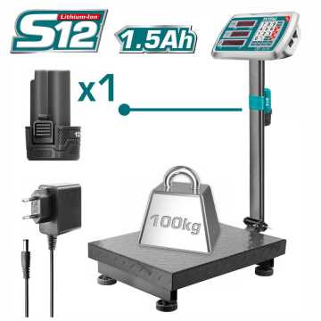 Total Ηλεκτρονικη Ζυγαρια Ρευματος Και Μπαταριας 12V / 100Kg (Tes1245) Total Ηλεκτρονικη Ζυγαρια Ρευματος Και Μπαταριας 12V / 100Kg (Tes1245)