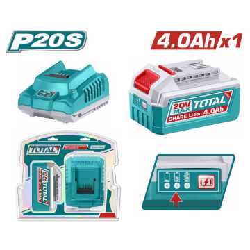 TOTAL ΕΠΑΓΓΕΛΜΑΤΙΚΟ ΣΕΤ 1τεμ ΜΠΑΤΑΡΙΑΣ TFBLI2002 Li-ion 20V/4Ah + 1τεμ ΦΟΡΤΙΣΤΗΣ TFCLI2001 (TFBCPK1012) TOTAL ΕΠΑΓΓΕΛΜΑΤΙΚΟ ΣΕΤ 1τεμ ΜΠΑΤΑΡΙΑΣ TFBLI2002 Li-ion 20V/4Ah + 1τεμ ΦΟΡΤΙΣΤΗΣ TFCLI2001 (TFBCPK1012)