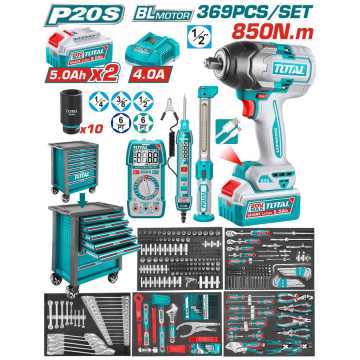 TOTAL ΕΠΑΓΓΕΛΜΑΤΙΚΟ ΕΡΓΑΛΕΙΟΦΟΡΟΣ ΜΕ ΜΠΟΥΛΟΝΟΚΛΕΙΔΟ 850Nm & 369ΤΕΜ ΕΡΓΑΛΕΙΑ (THPTCS83692)