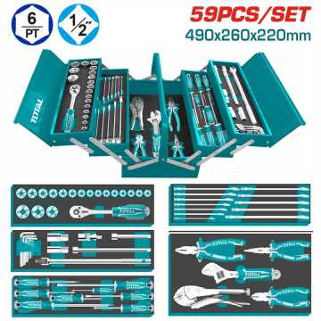 Total Επαγγελματικη Εργαλειοθηκη Μεταλλικη Με 59Τεμ Εργαλεια (Thtcs12591) Total Επαγγελματικη Εργαλειοθηκη Μεταλλικη Με 59Τεμ Εργαλεια (Thtcs12591)