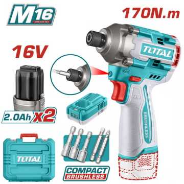 TOTAL ΕΠΑΓΓΕΛΜΑΤΙΚΟ ΠΑΛΜΙΚΟ ΚΑΤΣΑΒΙΔΙ ΜΠΑΤΑΡΙΑΣ Li-ion 16V / 2Ah / 170Nm / 2 ΜΠΑΤΑΡΙΕΣ (TIRLI16178E) TOTAL ΕΠΑΓΓΕΛΜΑΤΙΚΟ ΠΑΛΜΙΚΟ ΚΑΤΣΑΒΙΔΙ ΜΠΑΤΑΡΙΑΣ Li-ion 16V / 2Ah / 170Nm / 2 ΜΠΑΤΑΡΙΕΣ (TIRLI16178E)
