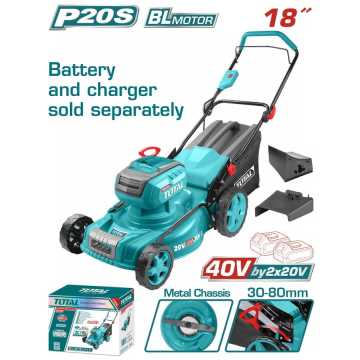 Total Μηχανη Γκαζον Μπαταρίας Li-Ion 2X20V / 46Cm (Tlmli20185) Total Μηχανη Γκαζον Μπαταρίας Li-Ion 2X20V / 46Cm (Tlmli20185)