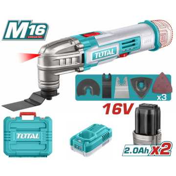 TOTAL ΕΠΑΓΓΕΛΜΑΤΙΚΟ ΠΟΛΥΕΡΓΑΛΕΙΟ ΜΠΑΤΑΡΙΑΣ Li-ion 16V / 2Ah / 2 ΜΠΑΤΑΡΙΕΣ (TMLI16222E) TOTAL ΕΠΑΓΓΕΛΜΑΤΙΚΟ ΠΟΛΥΕΡΓΑΛΕΙΟ ΜΠΑΤΑΡΙΑΣ Li-ion 16V / 2Ah / 2 ΜΠΑΤΑΡΙΕΣ (TMLI16222E)