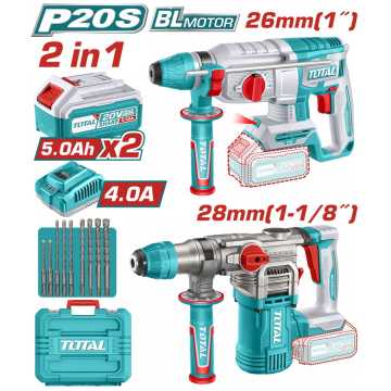 TOTAL ΕΠΑΓΓΕΛΜΑΤΙΚΟ ΣΕΤ ΠΝΕΥΜΑΤΙΚΑ ΠΙΣΤΟΛΕΤΑ 2τεμ ΜΠΑΤΑΡΙΑΣ Li-ion 20V / 5Ah / 2 ΜΠΑΤΑΡΙΕΣ BL Motor (TOSLI250462E)