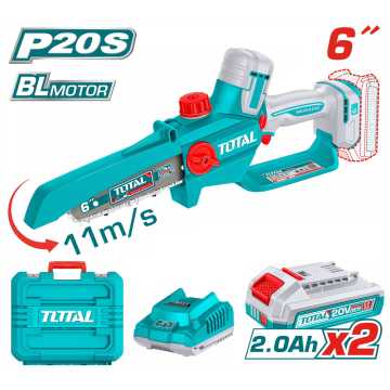 TOTAL ΕΠΑΓΓ ΣΕΤ ΑΛΥΣΟΠΡΙΟΝΟ ΚΛΑΔ ΜΠΑΤ Li-ion 20V / 6"/2Ah / 2 ΜΠΑΤ ΣΕ ΒΑΛΙΤΣΑ BL Motor (TGSLI20662E)