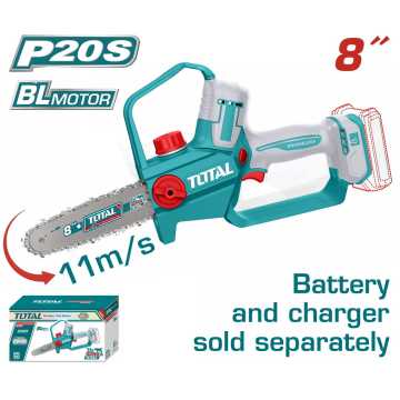 TOTAL ΕΠΑΓΓ. ΑΛΥΣΟΠΡΙΟΝΟ ΚΛΑΔ. ΜΠΑΤ. Li-ion 20V / 8" ΧΩΡΙΣ ΜΠΑTΑΡΙΑ & ΦΟΡΤΙΣΤΗ BL Motor (TGSLI2088)