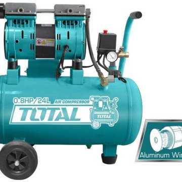 TOTAL ΑΕΡΟΣΥΜΠΙΕΣΤΗΣ ΧΑΜΗΛΟΥ ΘΟΡΥΒΟΥ ΧΩΡΙΣ ΛΑΔΙ 24Lit (TCS1075241)