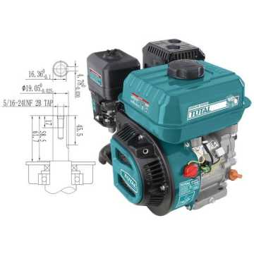 TOTAL  ΚΙΝΗΤΗΡΑΣ ΒΕΝΖΙΝΗΣ 163cc - 5.5HP ΣΦΗΝΑ (TGEN16811)