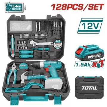 TOTAL ΣΕΤ ΔΡΑΠ/ΒΙΔΟ ΜΠΑΤΑΡΙΑΣ ΛΙΘΙΟΥ 12V / 1.5Ah / 20Nm 128ΤΕΜ (THKTHP11282) TOTAL ΣΕΤ ΔΡΑΠ/ΒΙΔΟ ΜΠΑΤΑΡΙΑΣ ΛΙΘΙΟΥ 12V / 1.5Ah / 20Nm 128ΤΕΜ (THKTHP11282)
