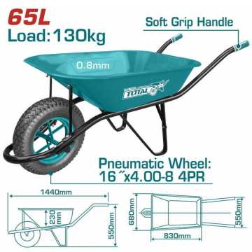 TOTAL ΚΑΡΟΤΣΙ ΕΡΓΟΛΑΒΙΚΟ 65Lit / 130Kg (THTWB84008) TOTAL ΚΑΡΟΤΣΙ ΕΡΓΟΛΑΒΙΚΟ 65Lit / 130Kg (THTWB84008)